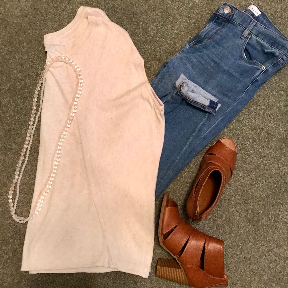 DONATING 8/1! | LOFT | sleeveless poncho sweater